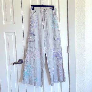 NWT Johnny Was Hazel Linen Drawstring Pant